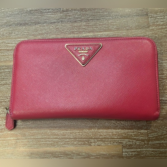 Prada Handbags - Prada Red Women's Wallet (authentic)